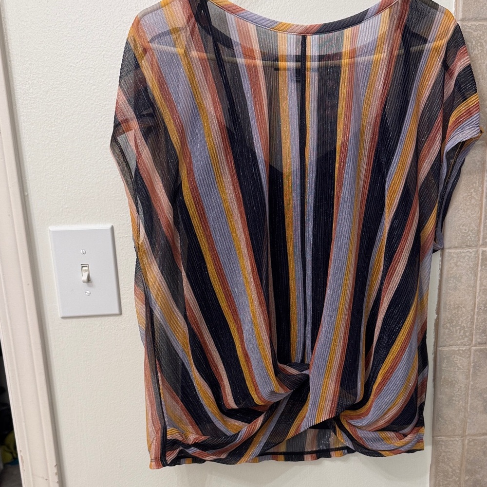 INC International Concepts Multicolor Striped Blouse